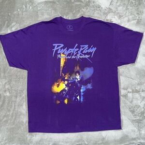Vintage Purple Rain Prince Graphic Tee Purple 2XL Concert Style